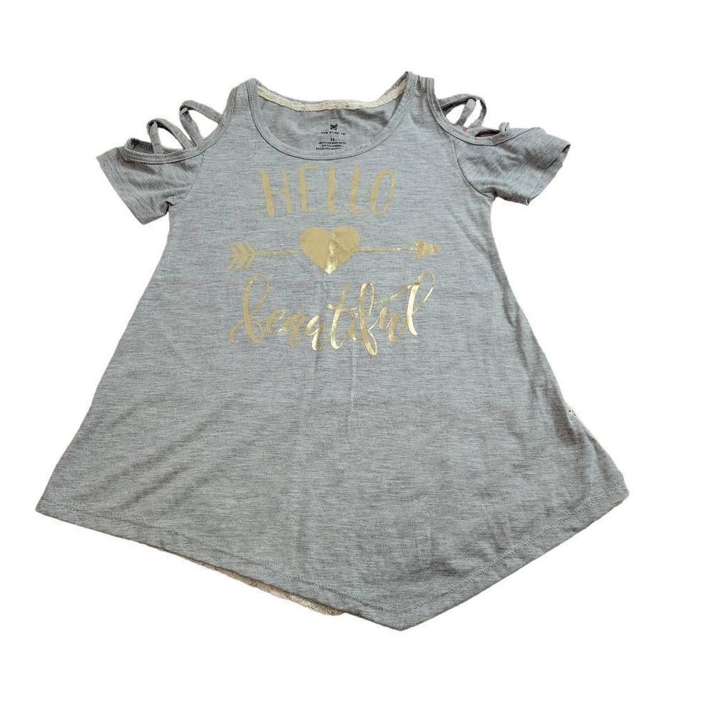 One Step Up Hello Beautiful blouse 4T